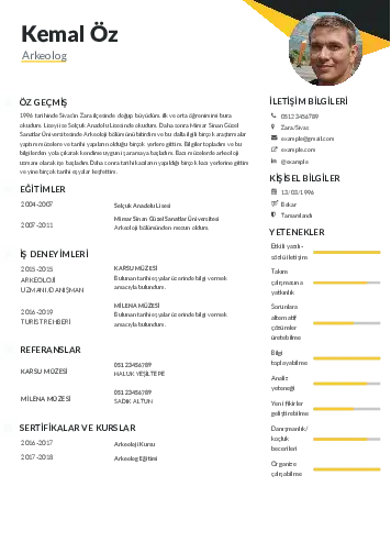 Arkeolog Cv Örnekleri cv indir
